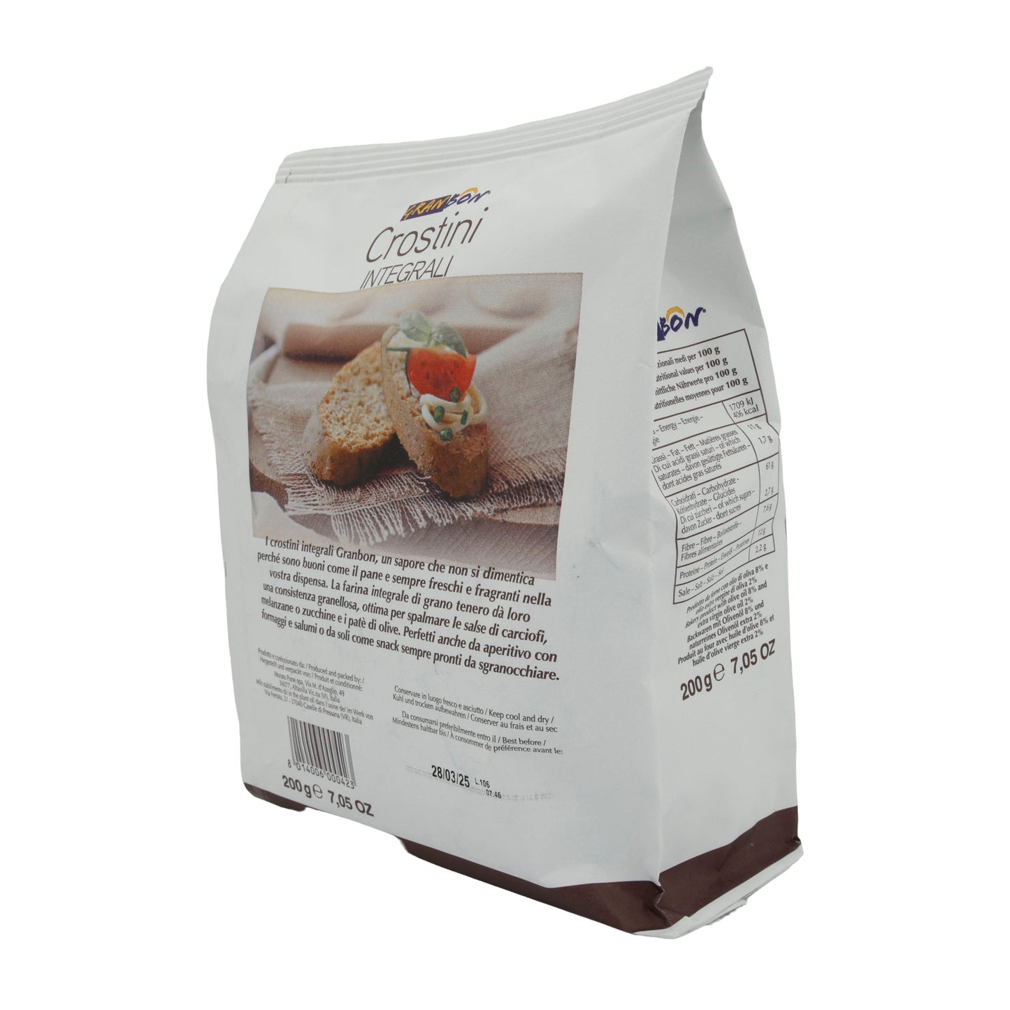Crostini Granbon | Integrali | Volkoren, met olijfolie | 200g