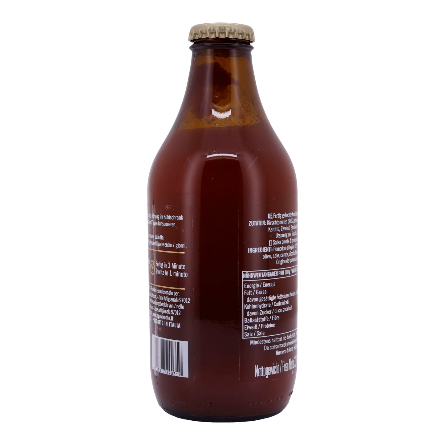 Tomatensauce Agromonte | Kirschtomatensauce | Perfekt für schnelle Gerichte | 330 g