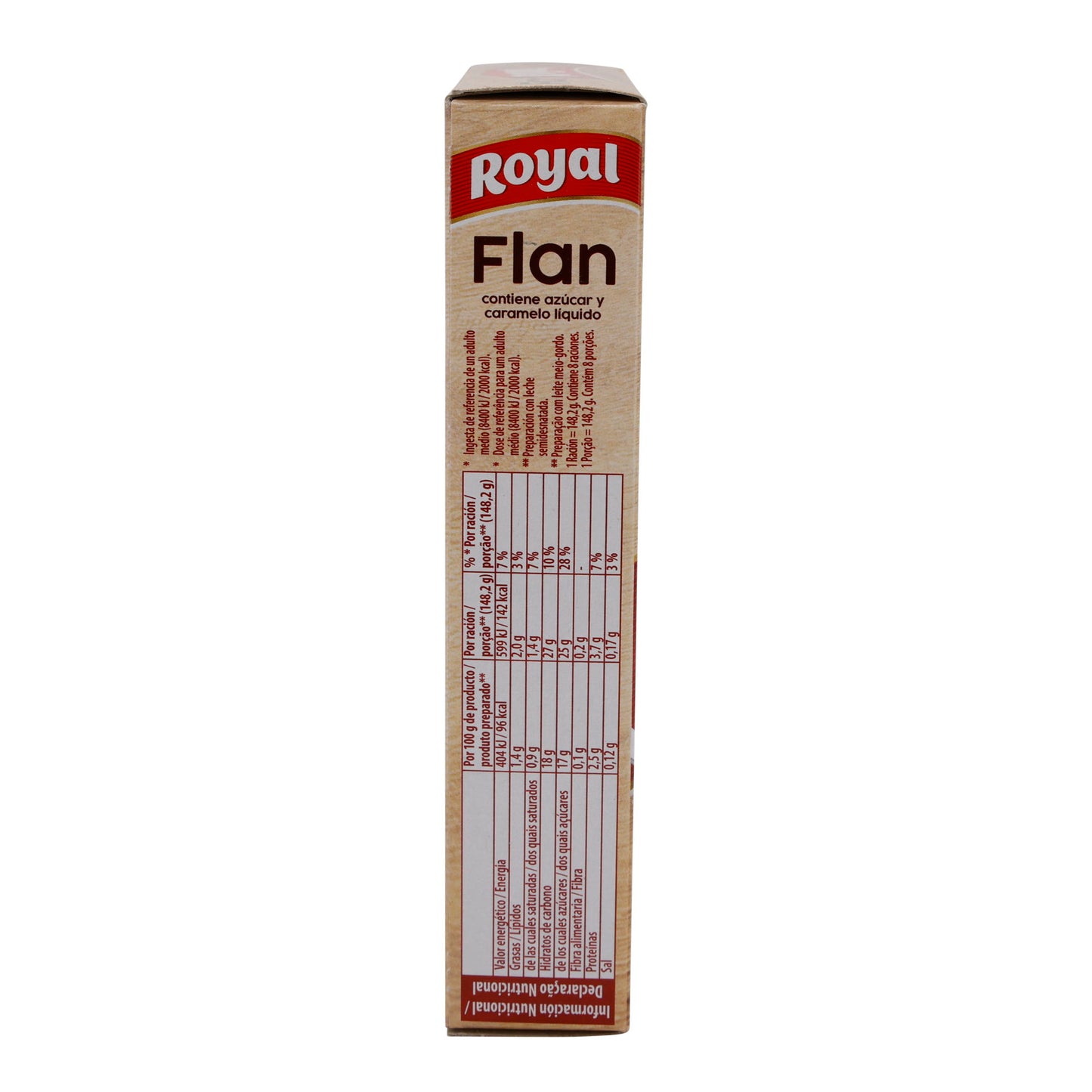 Flan Royal | Con salsa al caramello | Dessert classico dal gusto cremoso, 8 porzioni | 186g
