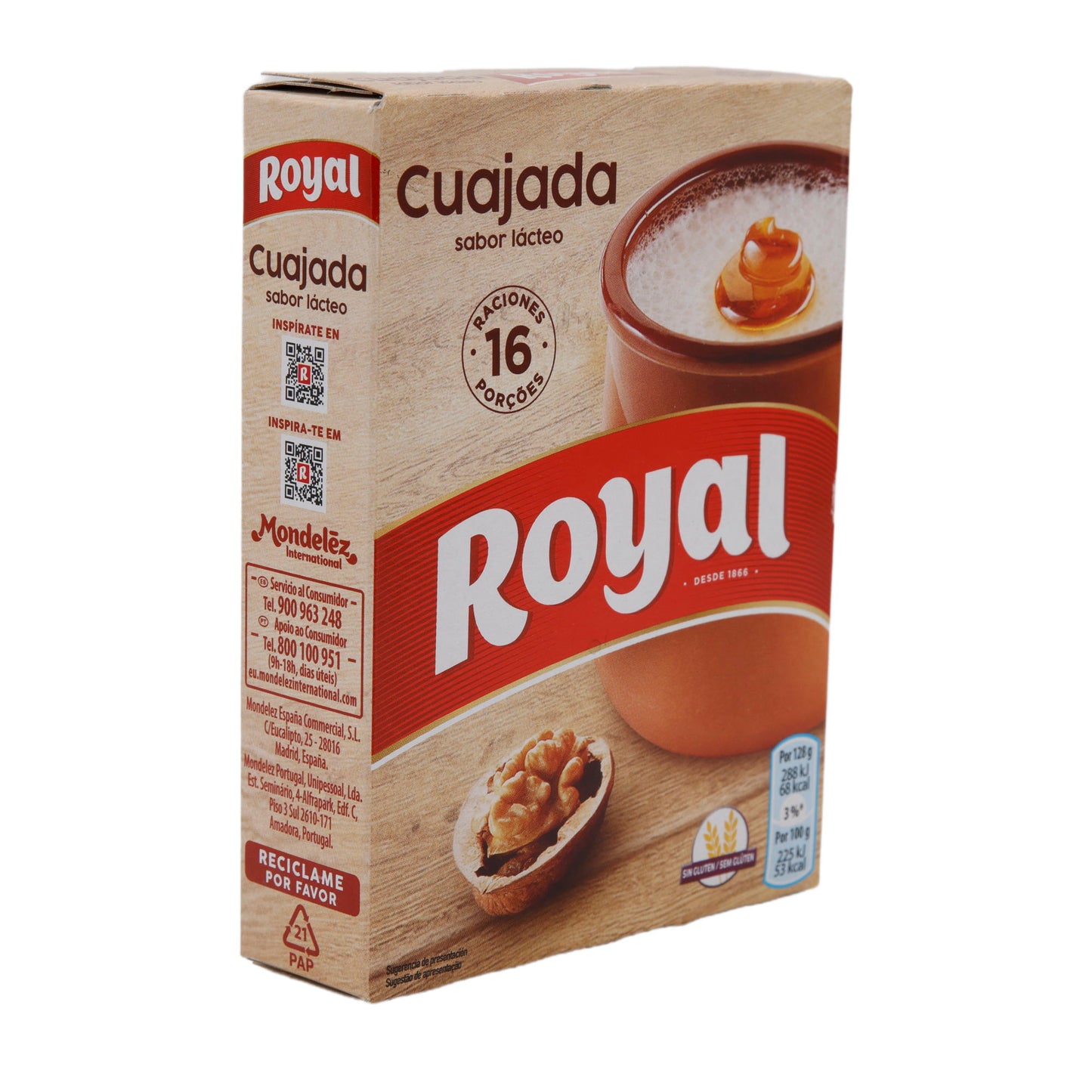 Cuajada Royal | Glutensiz | Hafif süt tadında geleneksel tatlı | 16 Porsiyon