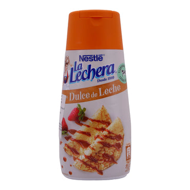 Creme Nestlé La Lechera | Dulce de Leche | Milchkaramellcreme in praktischer Quetschflasche | 450 g NESTLE
