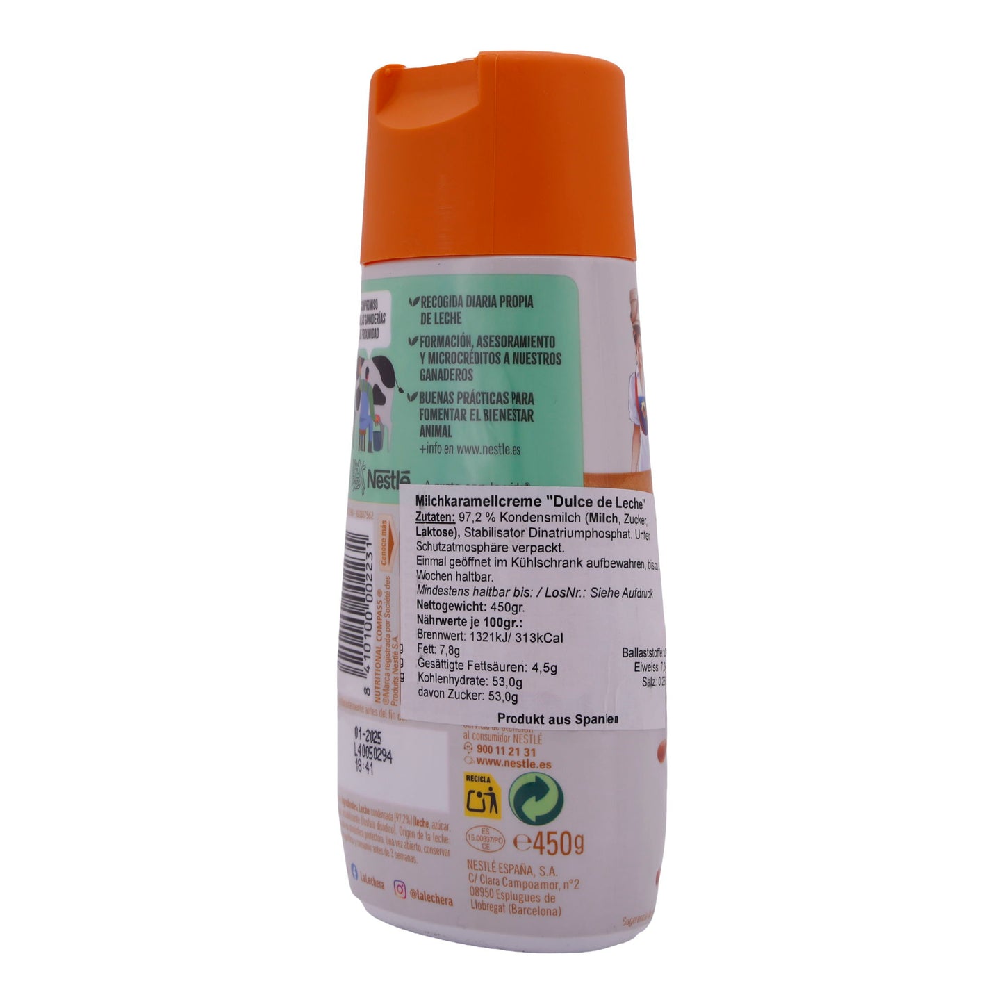 Creme Nestlé La Lechera | Dulce de Leche | Milchkaramellcreme in praktischer Quetschflasche | 450 g