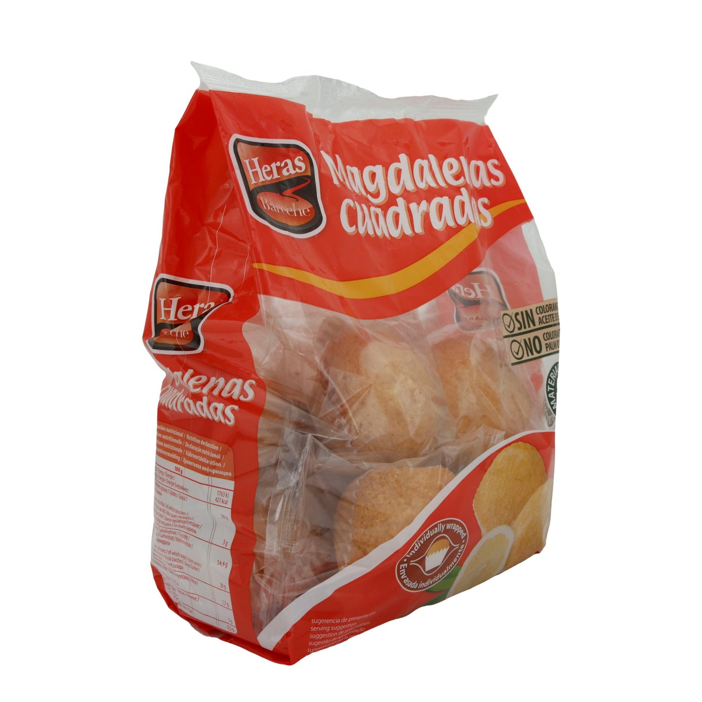 Muffins Heras | Magdalenas Cuadradas | Klassisch, ohne Palmöl | 350 g HERAS