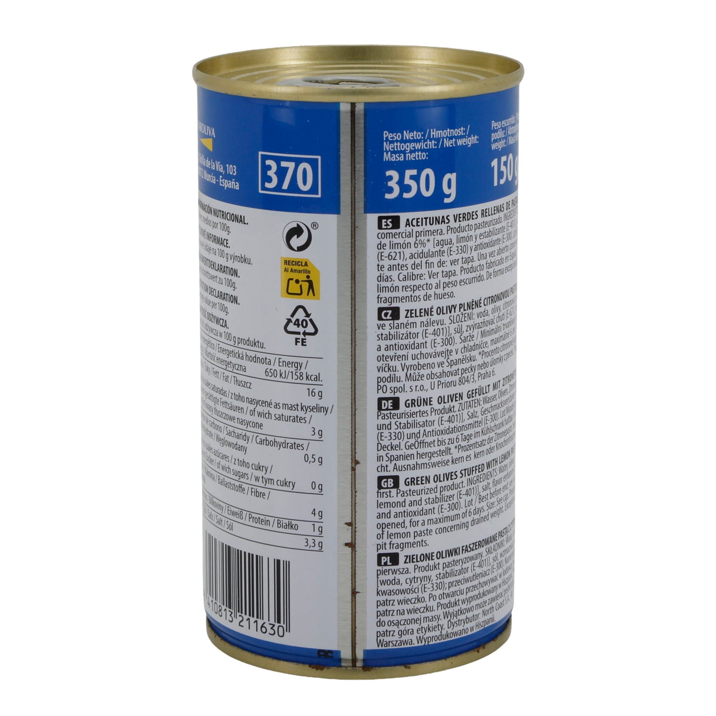 OLIVEN GEVULD MET CITROEN 350G