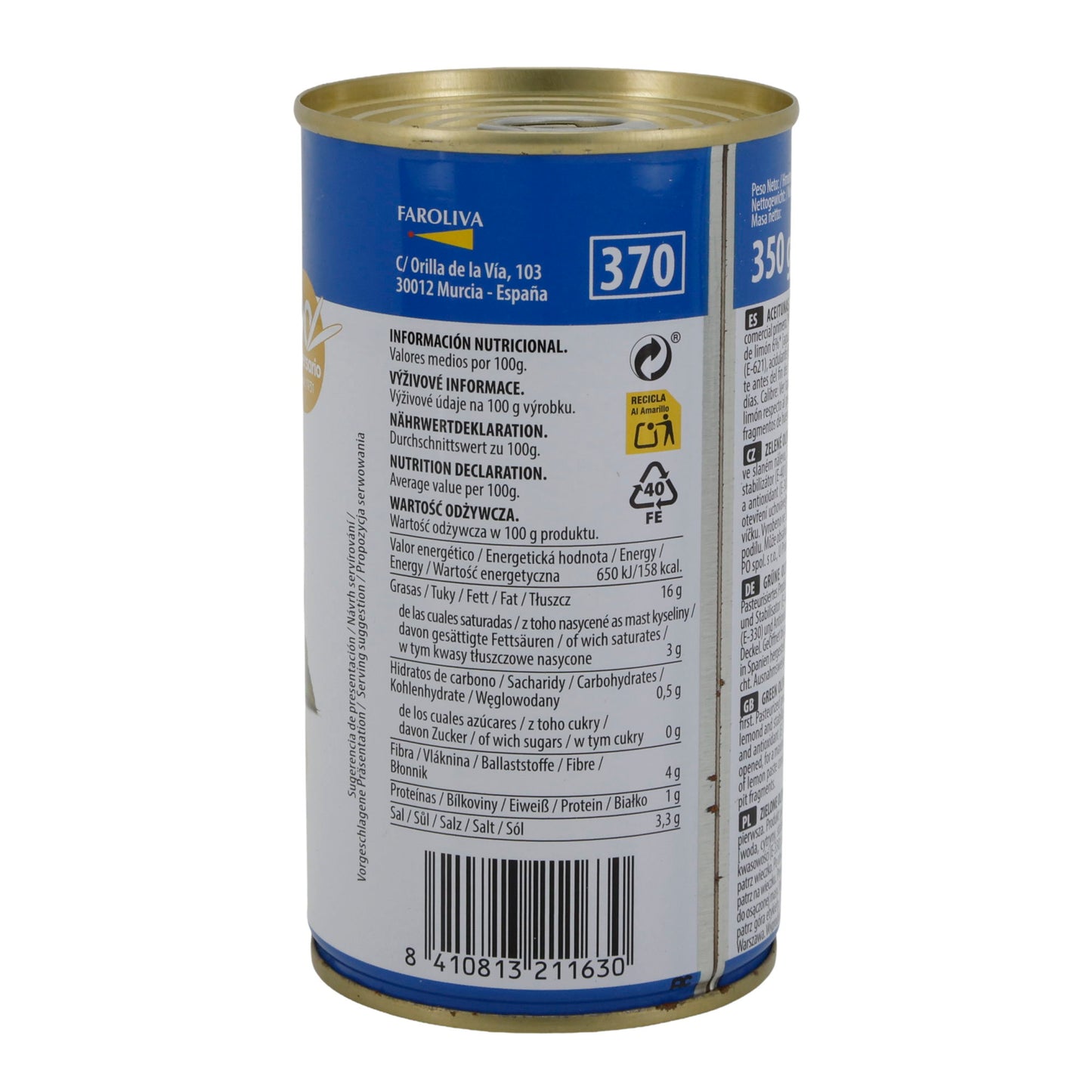 OLIVEN GEVULD MET CITROEN 350G