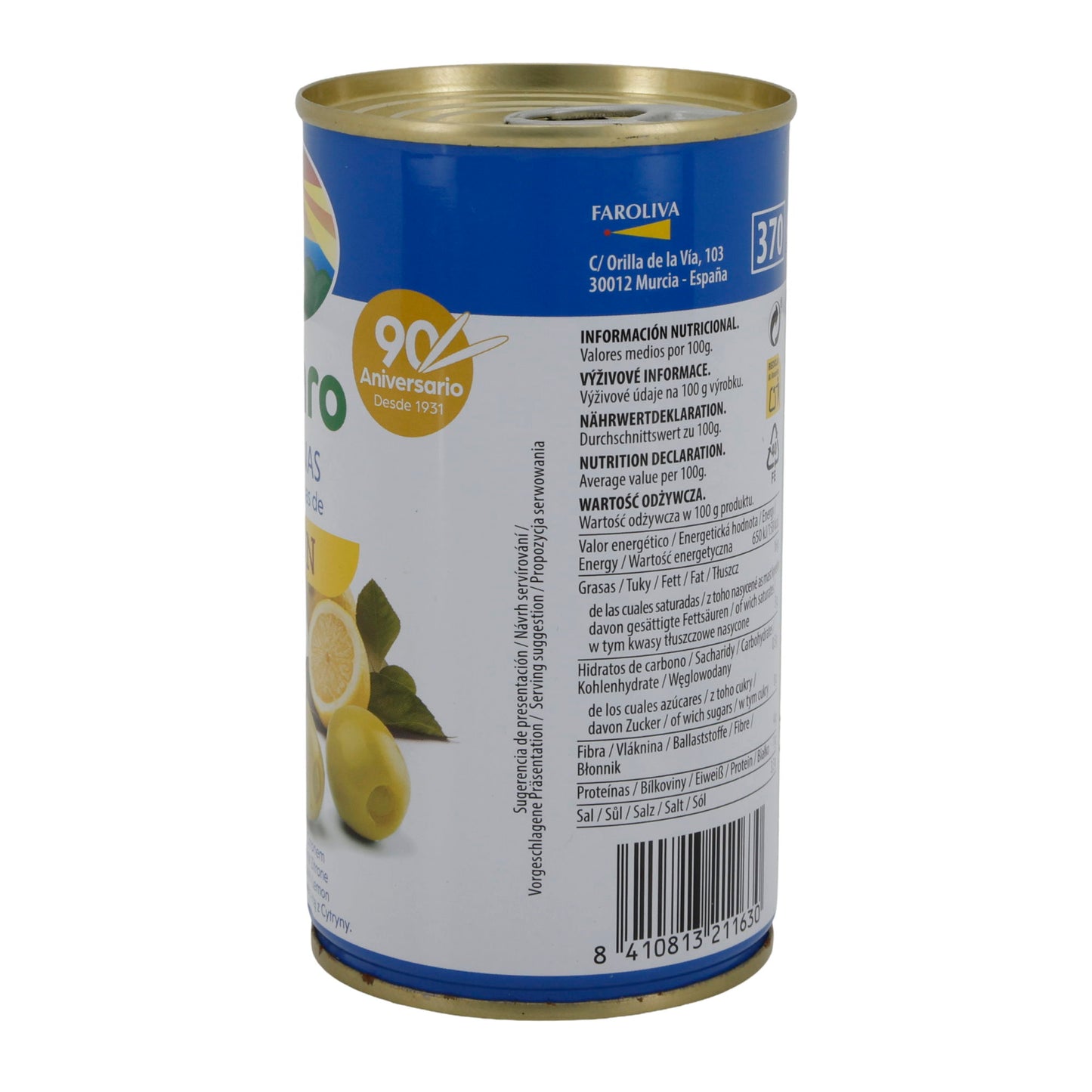 OLIVEN GEVULD MET CITROEN 350G