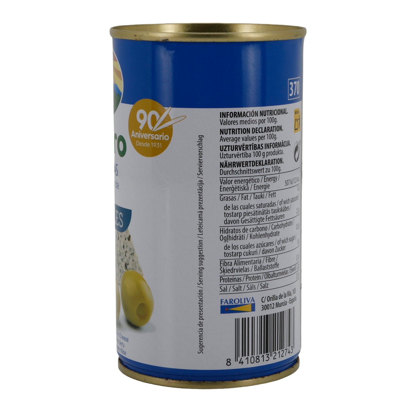OLIJVEN GEVULD MET KAASPASTEI 350G