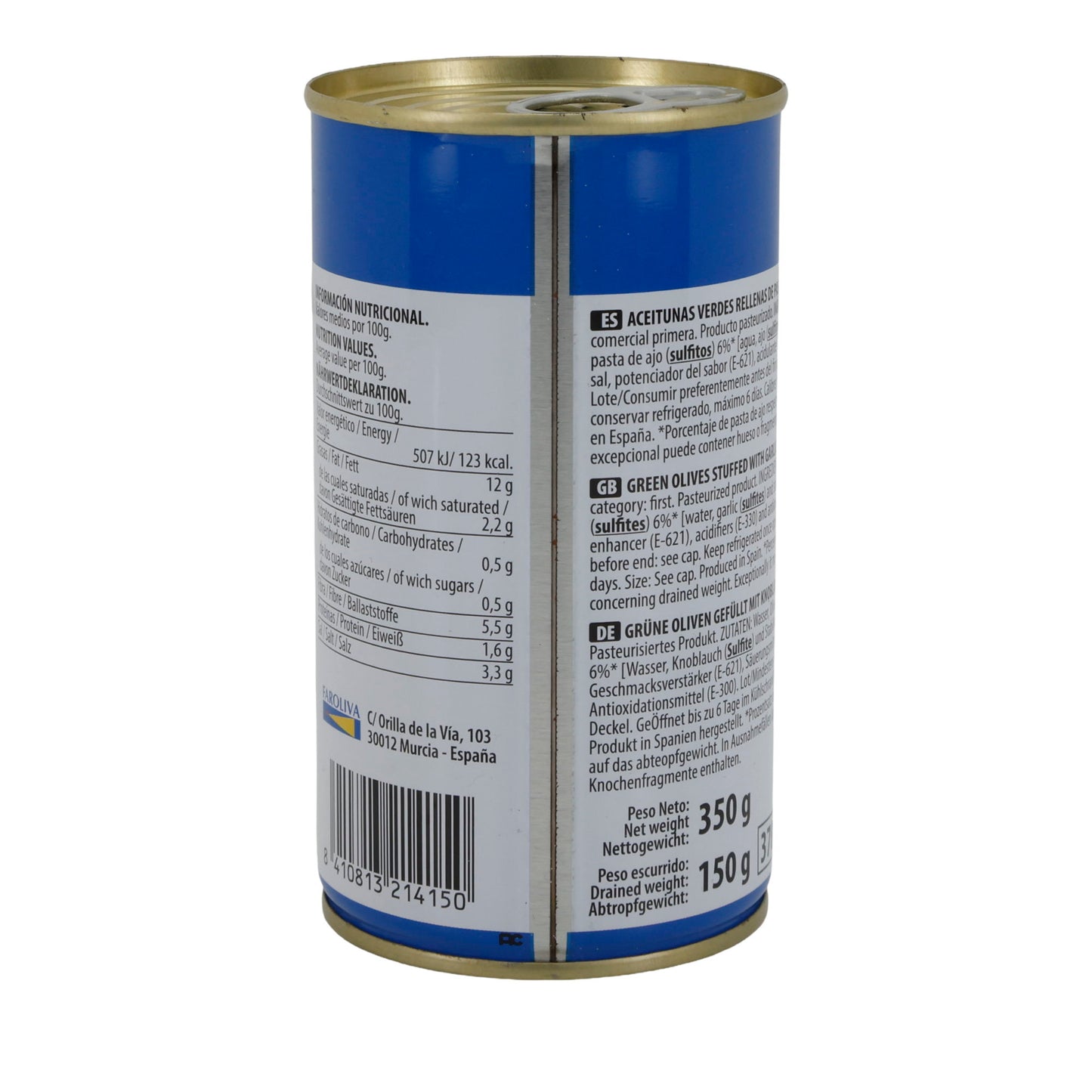 OLIJVEN GEVULD MET KNOFLOOK 350G