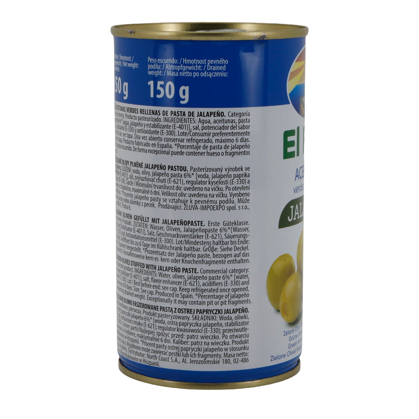 OLIJVEN GEVULD MET JALAPEÑO 350G