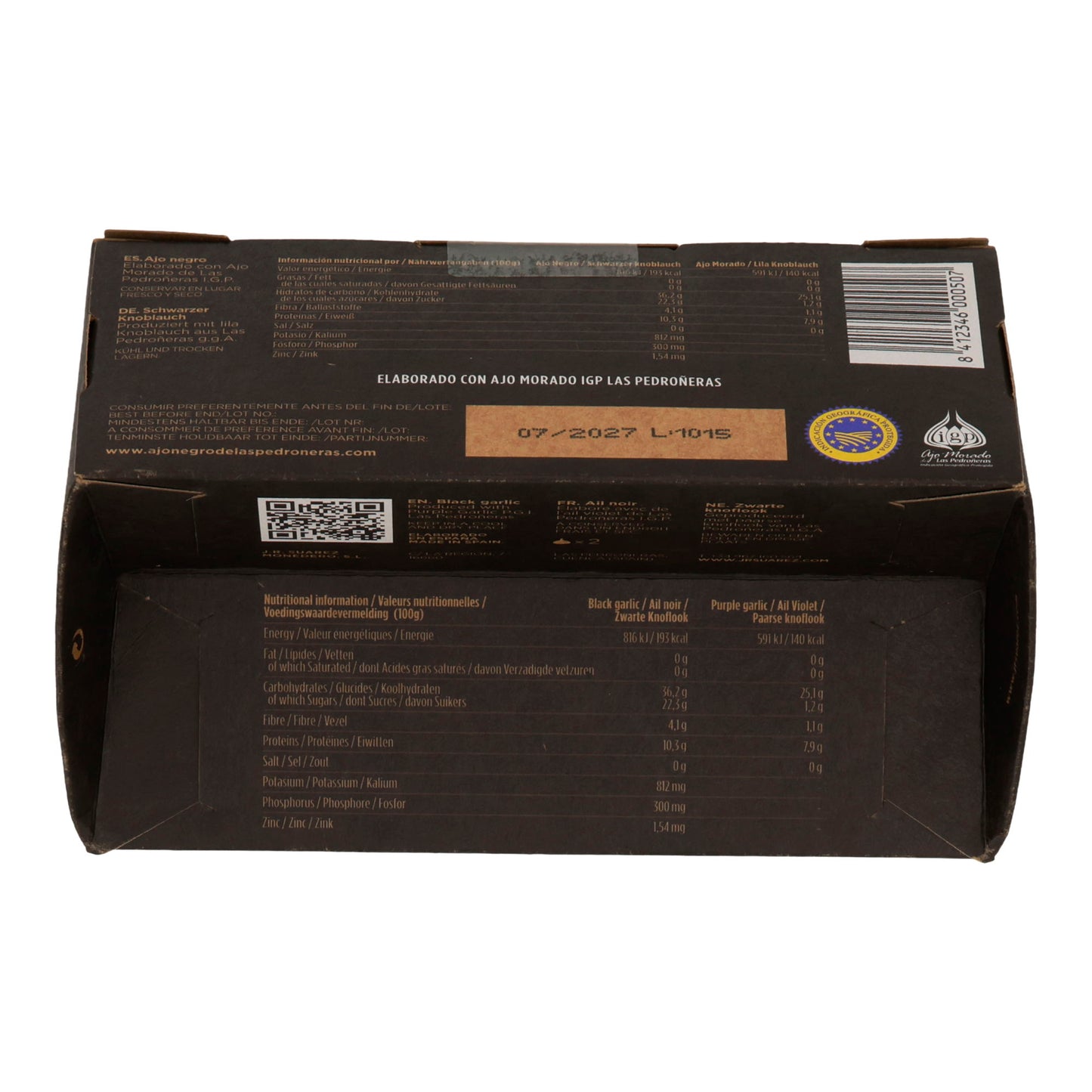 Schwarzer Knoblauch Ajo Negro Familia Suárez – 100 % natürlich (2 Knollen, Spanien)