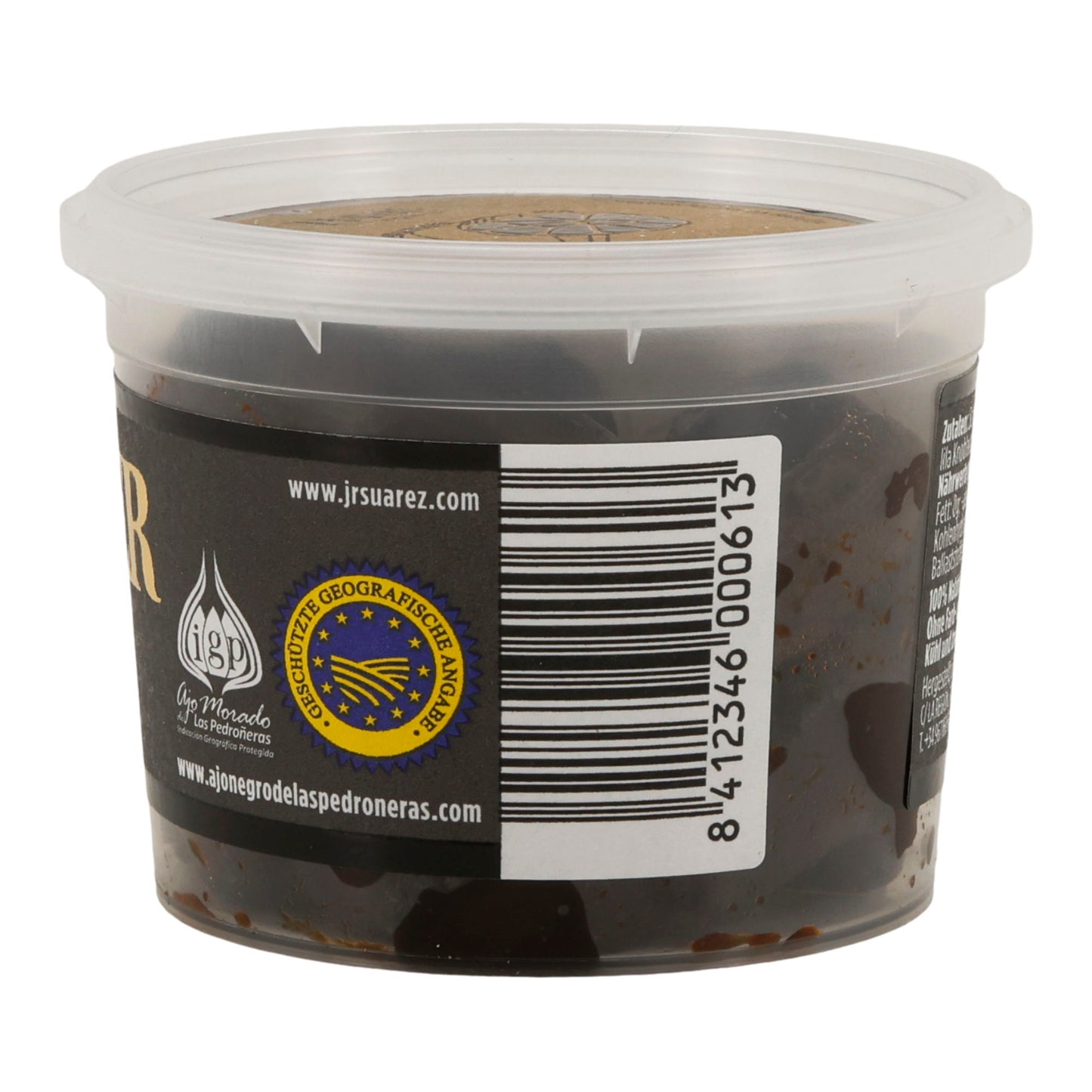 Schwarzer Knoblauch Ajo Negro im Becher – 100 % natürlich (65 g, Familia Suárez, Spanien)