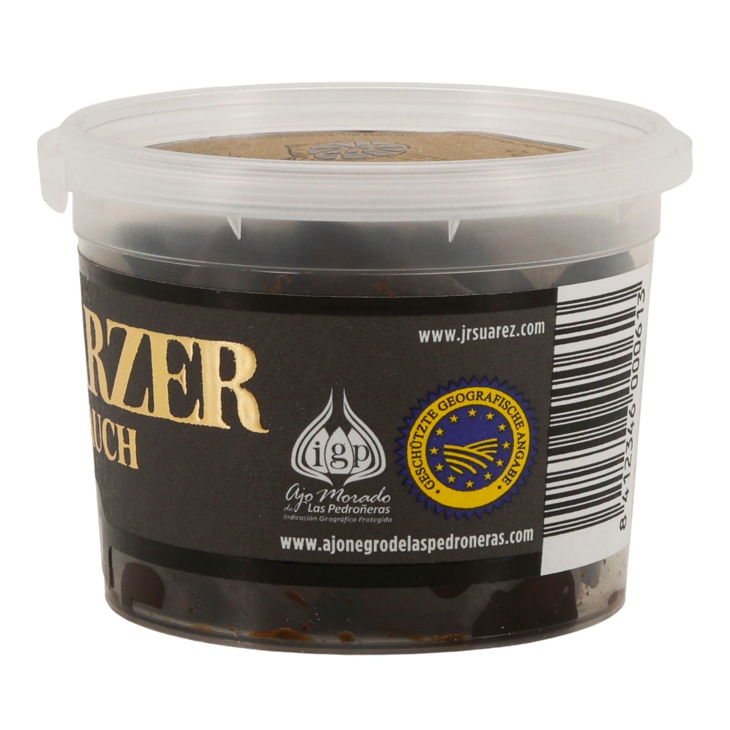 Schwarzer Knoblauch Ajo Negro im Becher – 100 % natürlich (65 g, Familia Suárez, Spanien)