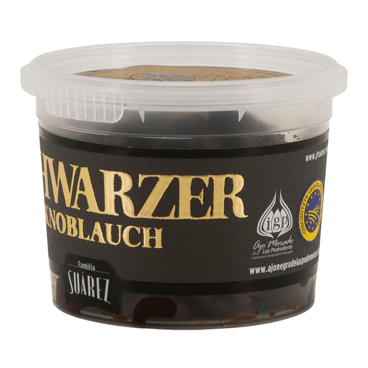 Schwarzer Knoblauch Ajo Negro im Becher – 100 % natürlich (65 g, Familia Suárez, Spanien)