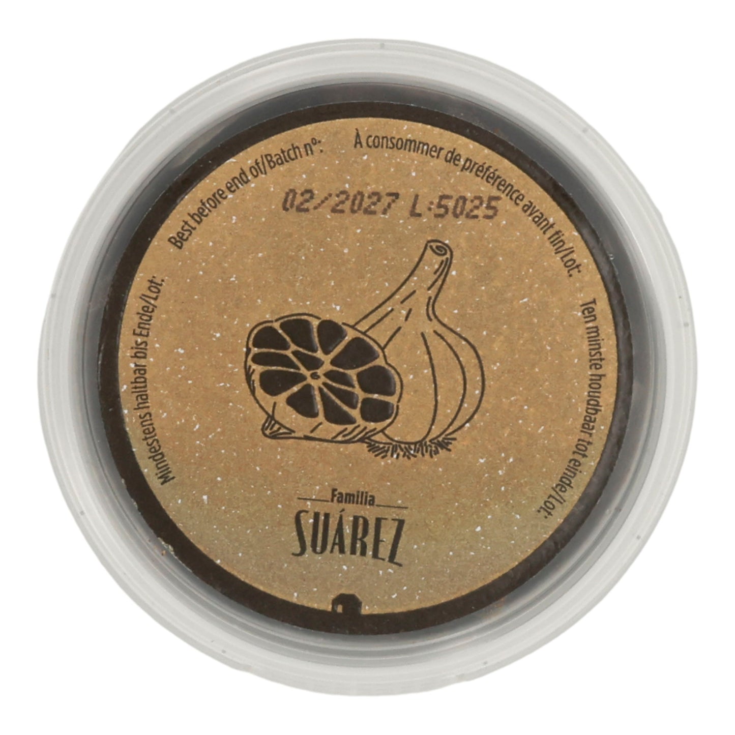 Schwarzer Knoblauch Ajo Negro im Becher – 100 % natürlich (65 g, Familia Suárez, Spanien)
