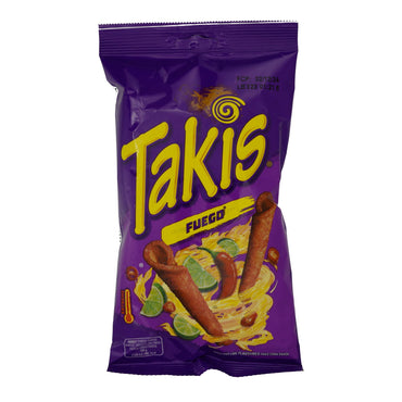 Tortilla-Rollen Takis | Fuego | Scharf, Chili-Limetten-Geschmack | 100g TAKIS