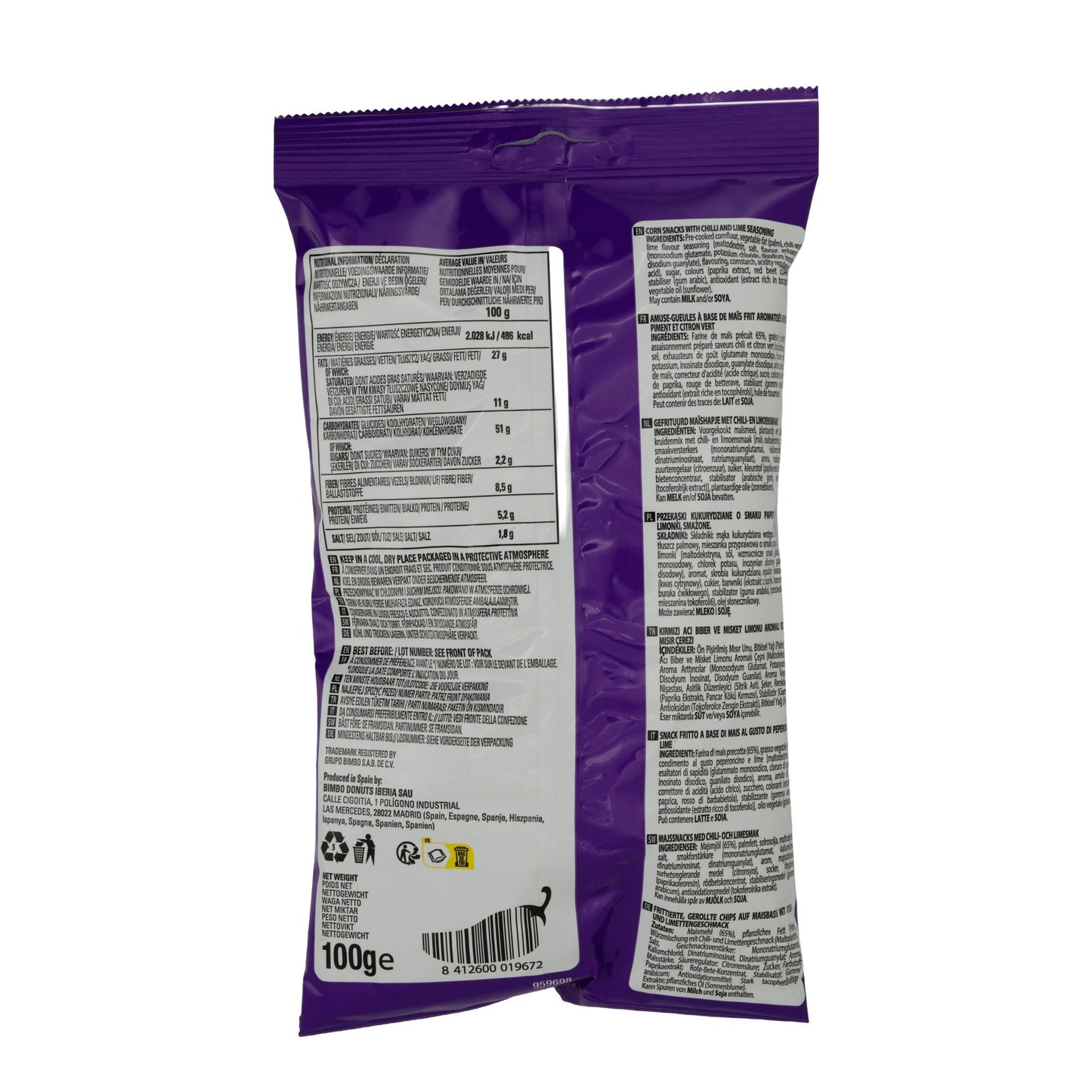 Tortilla-Rollen Takis | Fuego | Scharf, Chili-Limetten-Geschmack | 100g TAKIS