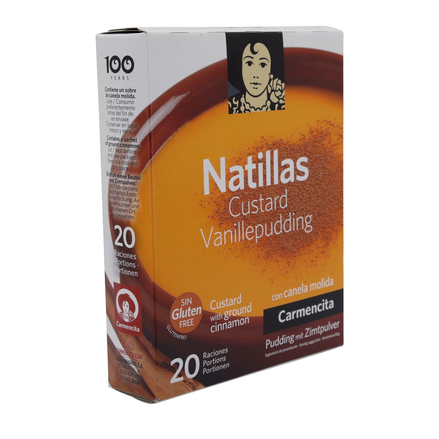Vanilya pudingi Natillas Kreması tarçınlı | Glutensiz | 20 Porsiyon