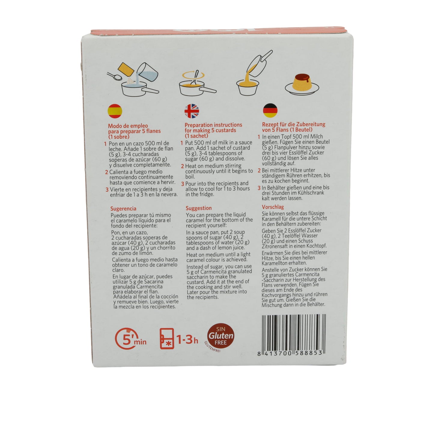 Flan Carmencita | Tatlı | Klasik, Glutensiz, az yağlı, şekersiz, 20 porsiyon