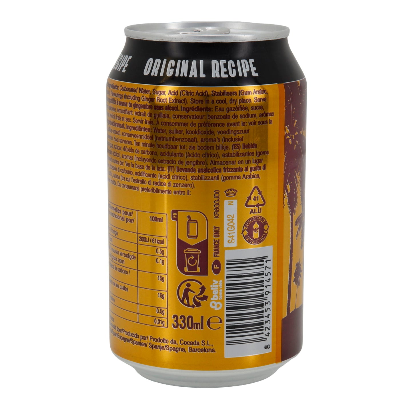 Ingwerbier Old Jamaica | Ginger Beer | erfrischend mit natürlichem Geschmack | 330 ml Dose