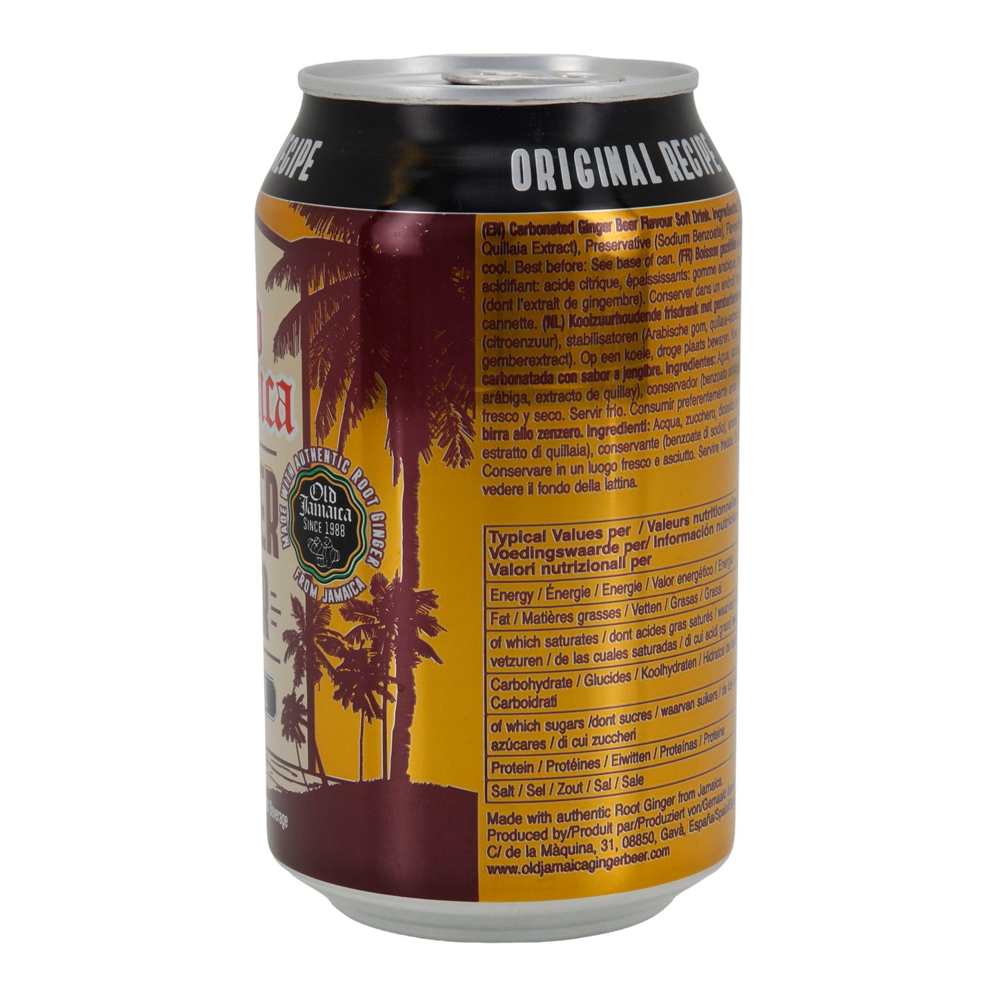Ingwerbier Old Jamaica | Ginger Beer | erfrischend mit natürlichem Geschmack | 330 ml Dose