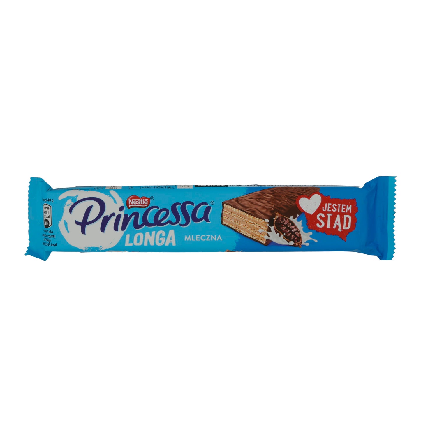 Waffelriegel Nestlé Princessa Longa Mleczna mit Schokoladencremefüllung | 40 g