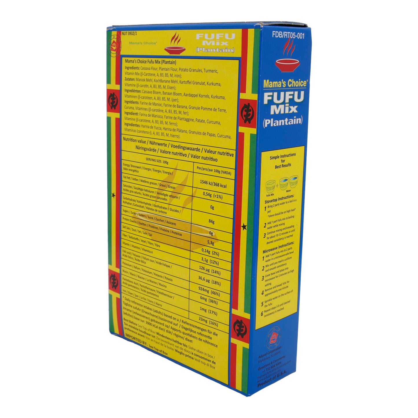 Mix per Fufu Mama's Choice (Platano) | Mix di Farina di Platano Arricchita per Fufu | 624 g