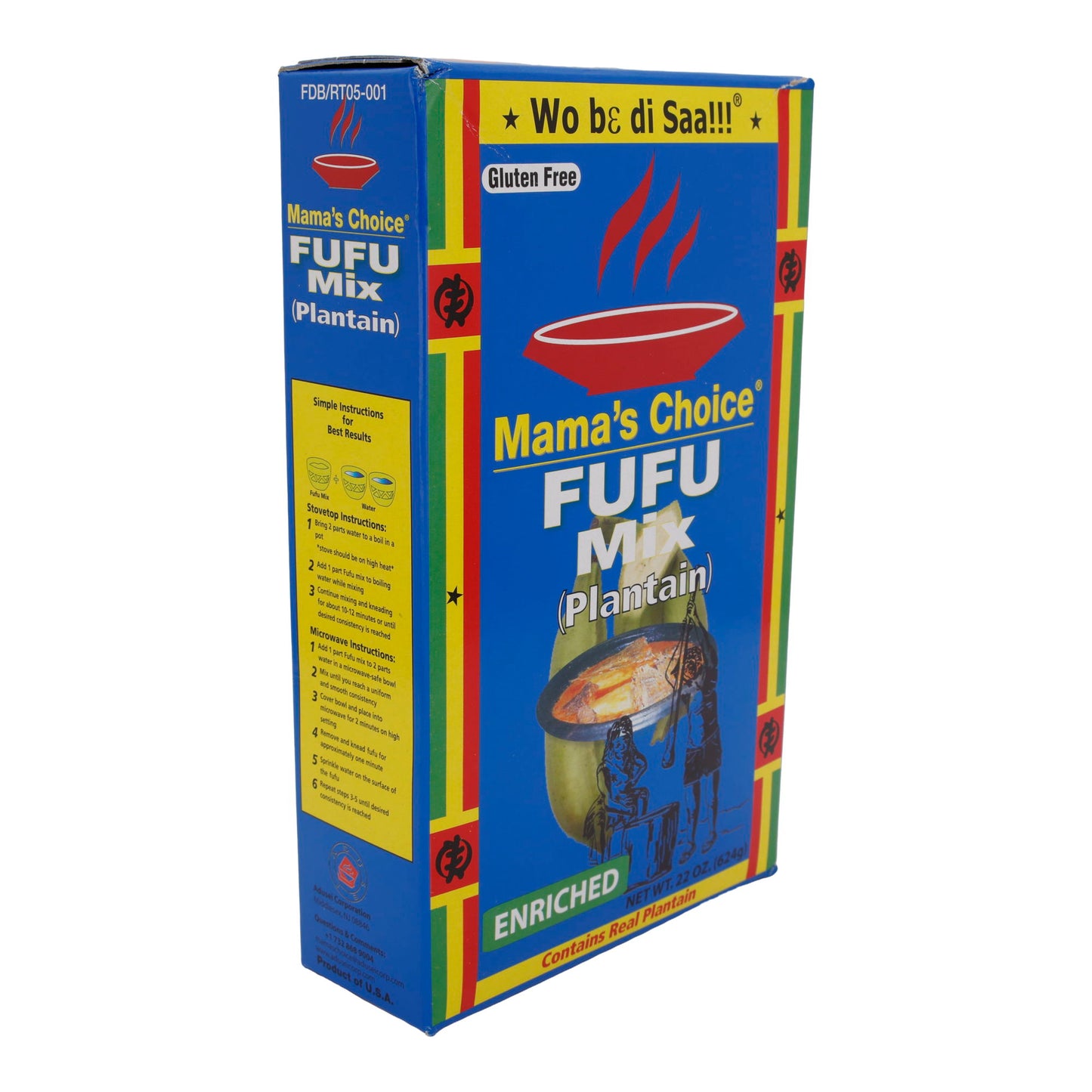 Mix per Fufu Mama's Choice (Platano) | Mix di Farina di Platano Arricchita per Fufu | 624 g