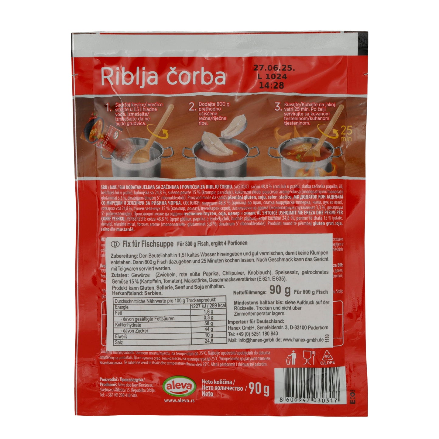 Aleva Fish Soup – 90 g – Serbian Fish Soup Spice Mix