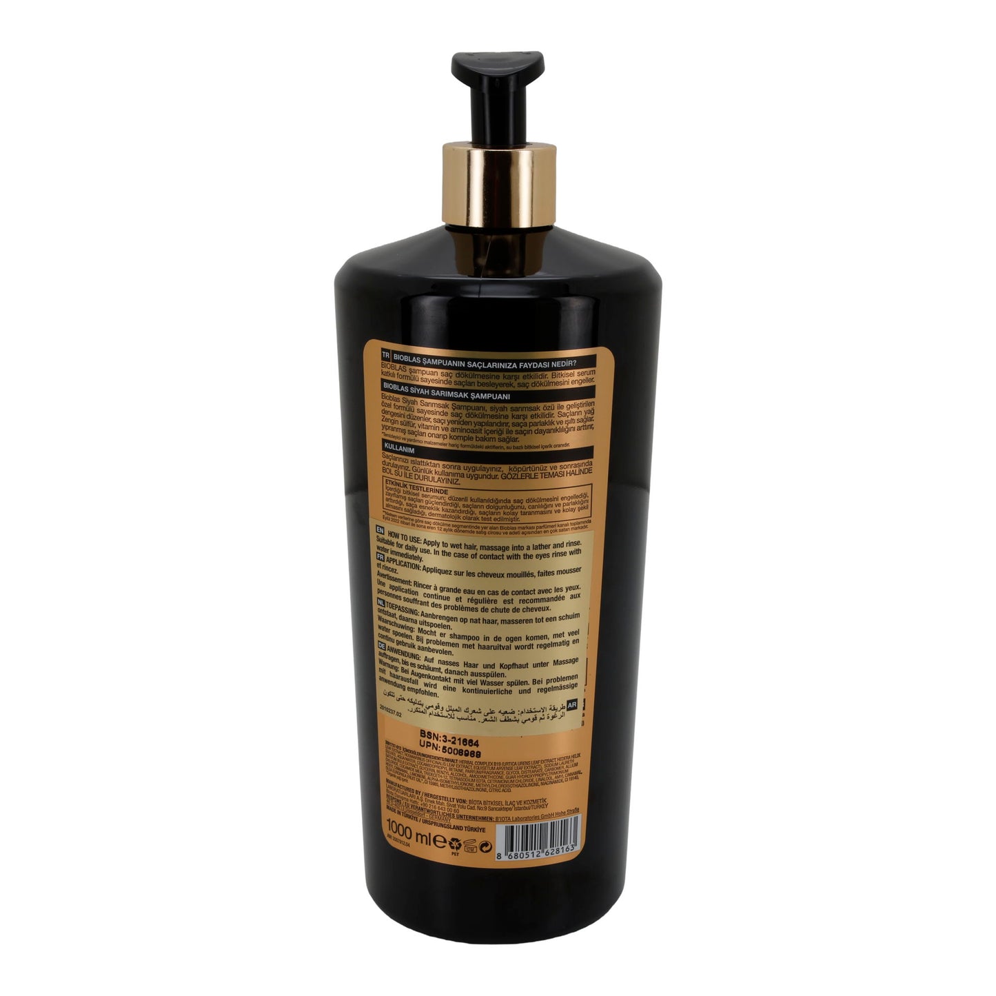 Şampuan Bioblas Professional | Saç Şampuanı | Siyah Sarımsaklı | 1000 ml