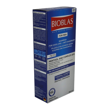 Shampoo Bioblas For Men | Gegen Schuppen & Haarausfall Menthol | 360 ml