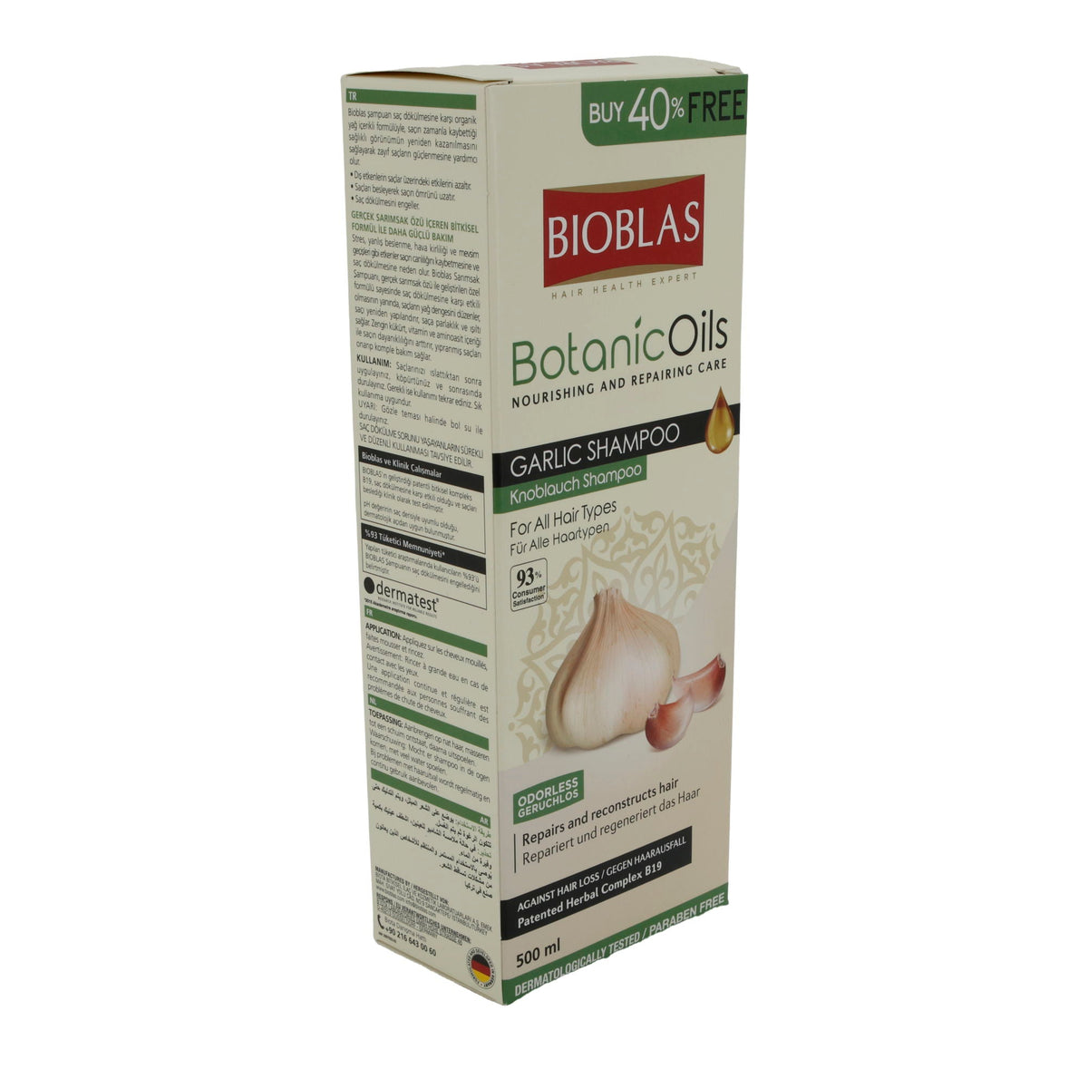 Shampoo Bioblas BotanicOils Knoblauch-Shampoo | Shampoo | 500 ml BIOBLAS