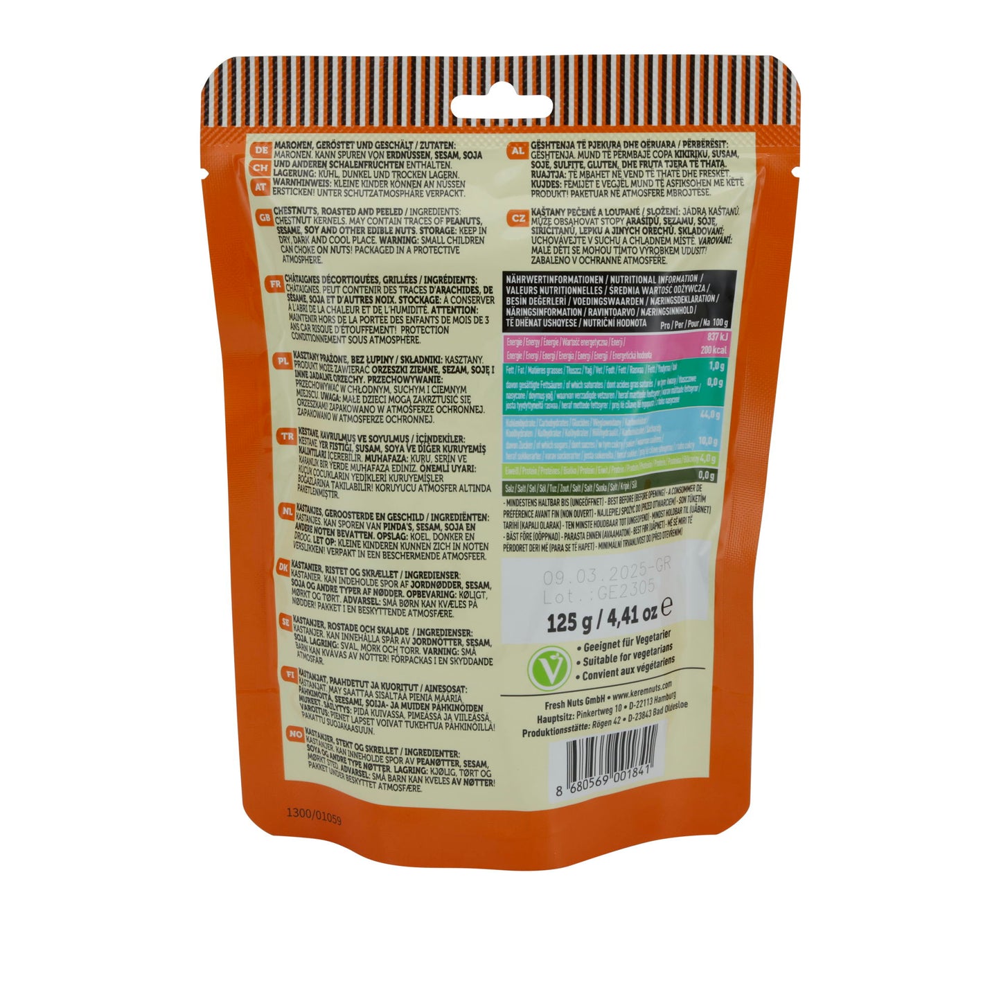 Maronen Kerem | Nocciola | Tostata e sgusciata | 125g
