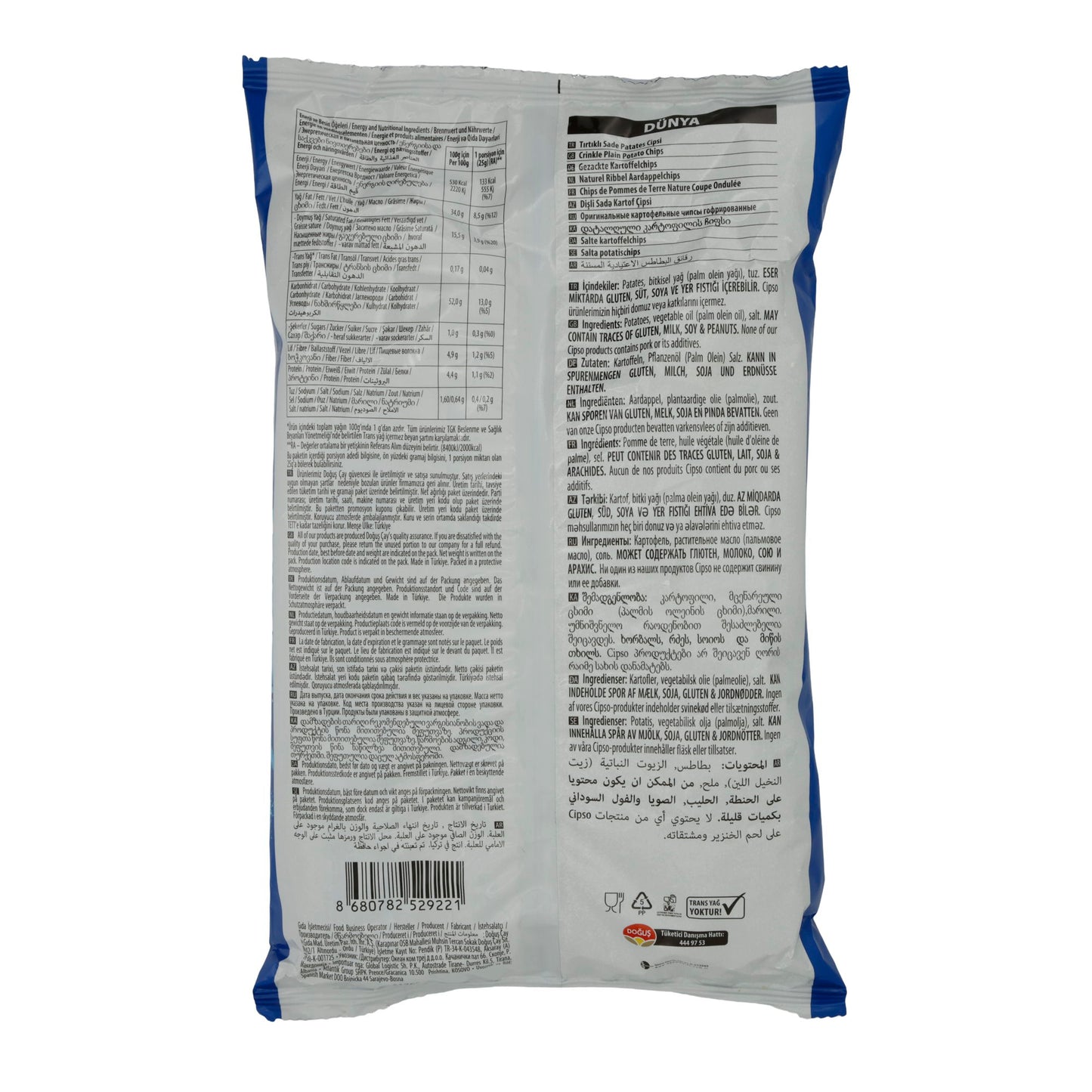 SALTY CHIPS TIRTIKLI SADE BAG DENIZ TUZLU