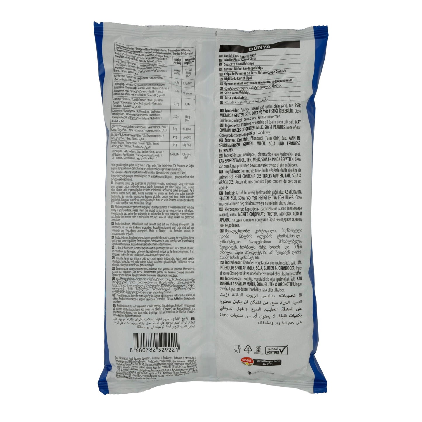 Kartoffelchips Çipso Original | Crinkle | klassisch | 110 g CIPSO