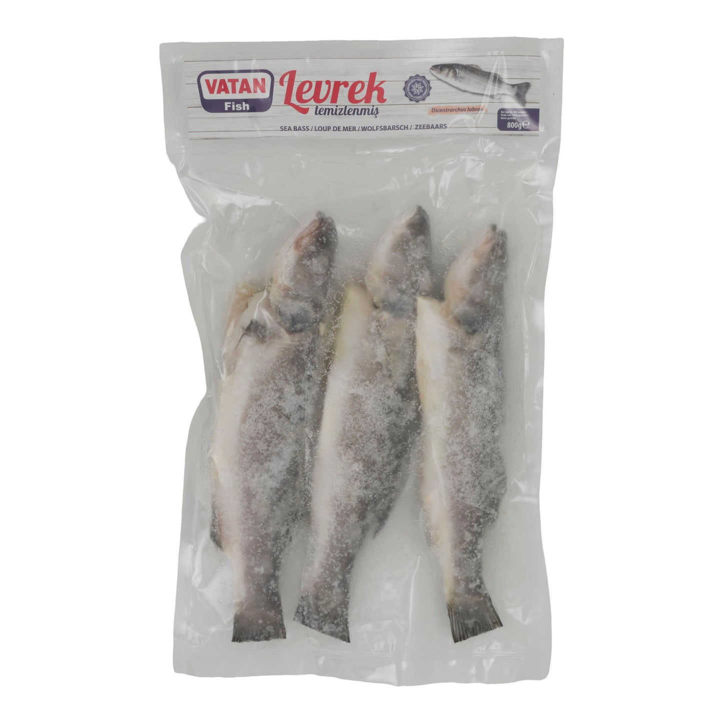 Fisch Vatan | Wolfsbarsch (Levrek) | Ausgenommen, ganz, tiefgefroren | 800 g