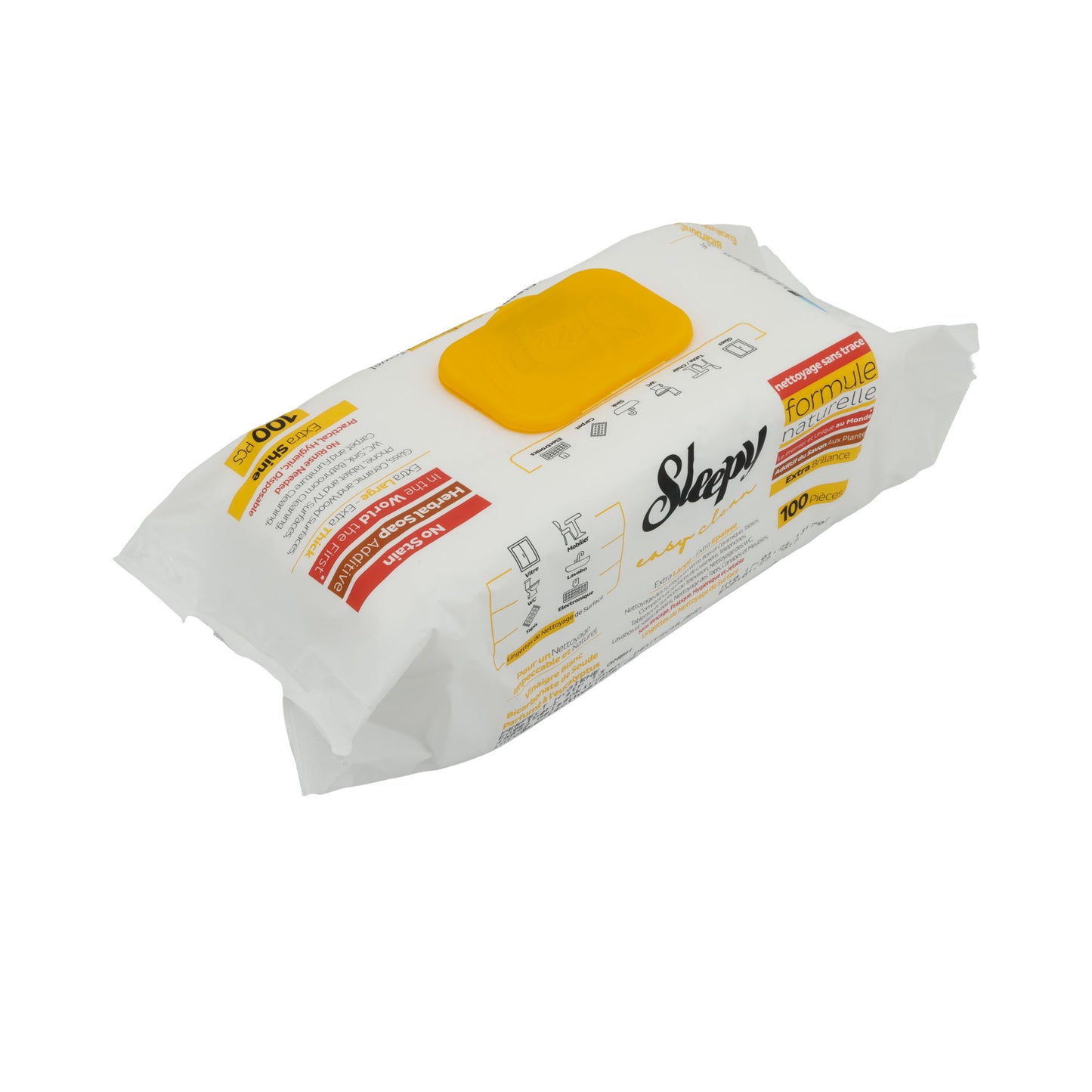 Panni per la pulizia Sleepy Easy Clean | Superfici | Con sapone alle erbe | 100 pezzi