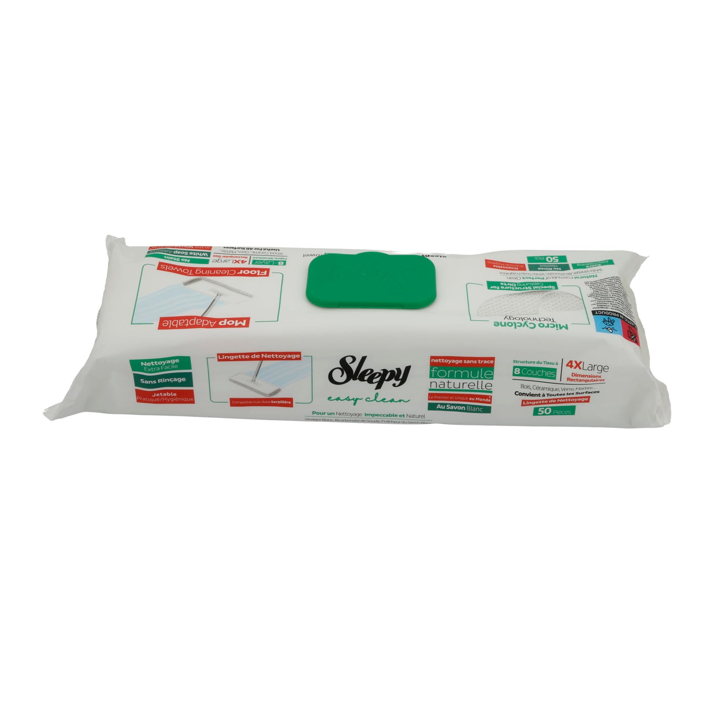 Reinigungstücher Sleepy Easy Clean | Boden | Extra groß | 50 Stück