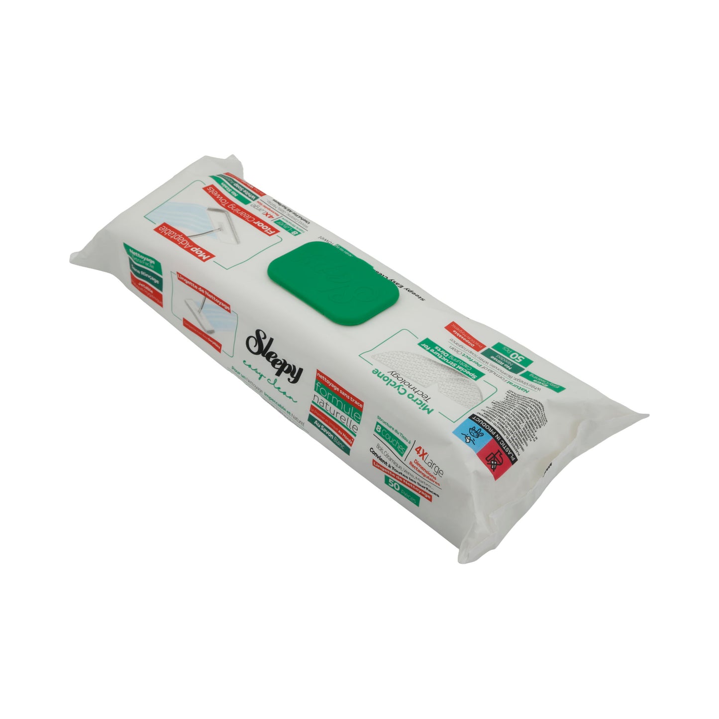 Reinigungstücher Sleepy Easy Clean | Boden | Extra groß | 50 Stück