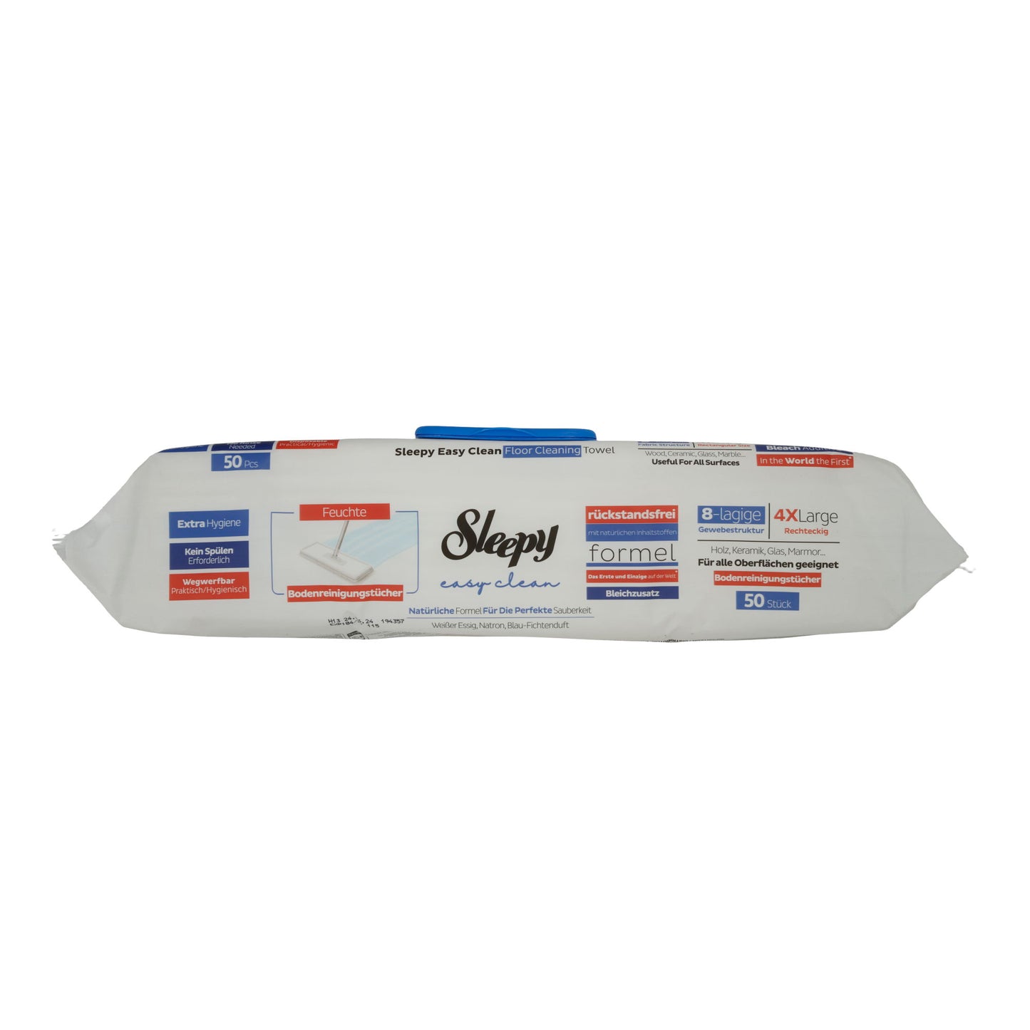 Lingettes de nettoyage Sleepy Easy Clean | Sol | Extra grand | 50 pièces
