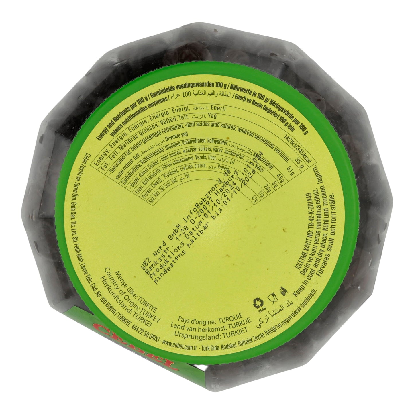 Oliven CEBEL | Sofralik Siyah Zeytin | Schwarze Oliven | 1000 g