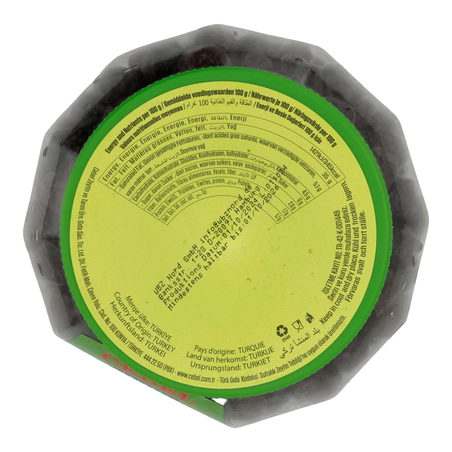 Oliven CEBEL | Sofralik Siyah Zeytin | Schwarze Oliven | 1000 g CEBEL