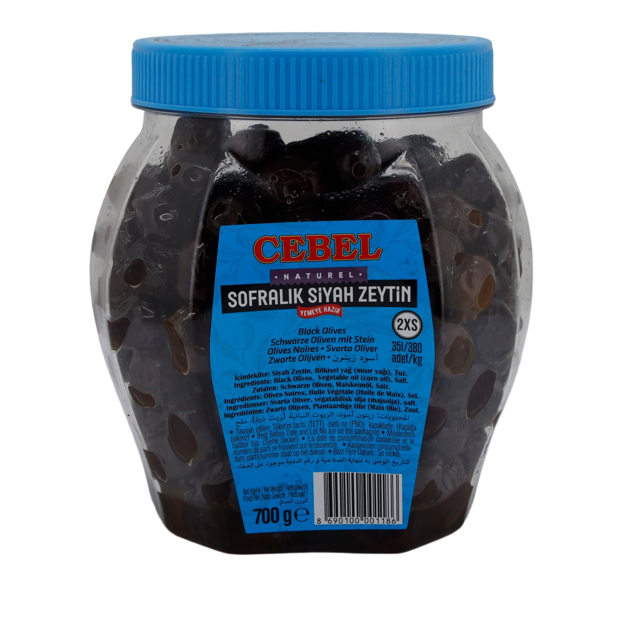 Oliven Cebel | getrocknete | Oliven mit Stein (2XS) | 700 g CEBEL