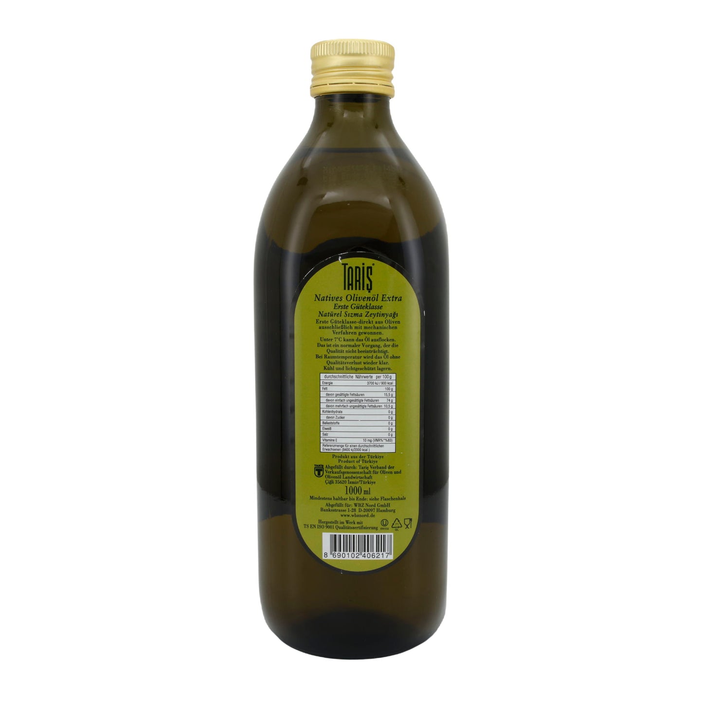 Olijfolie Taris | Extra Vierge Olijfolie | Eerste Kwaliteitsklasse, hoogwaardige kwaliteit uit Turkije | 1000 ml