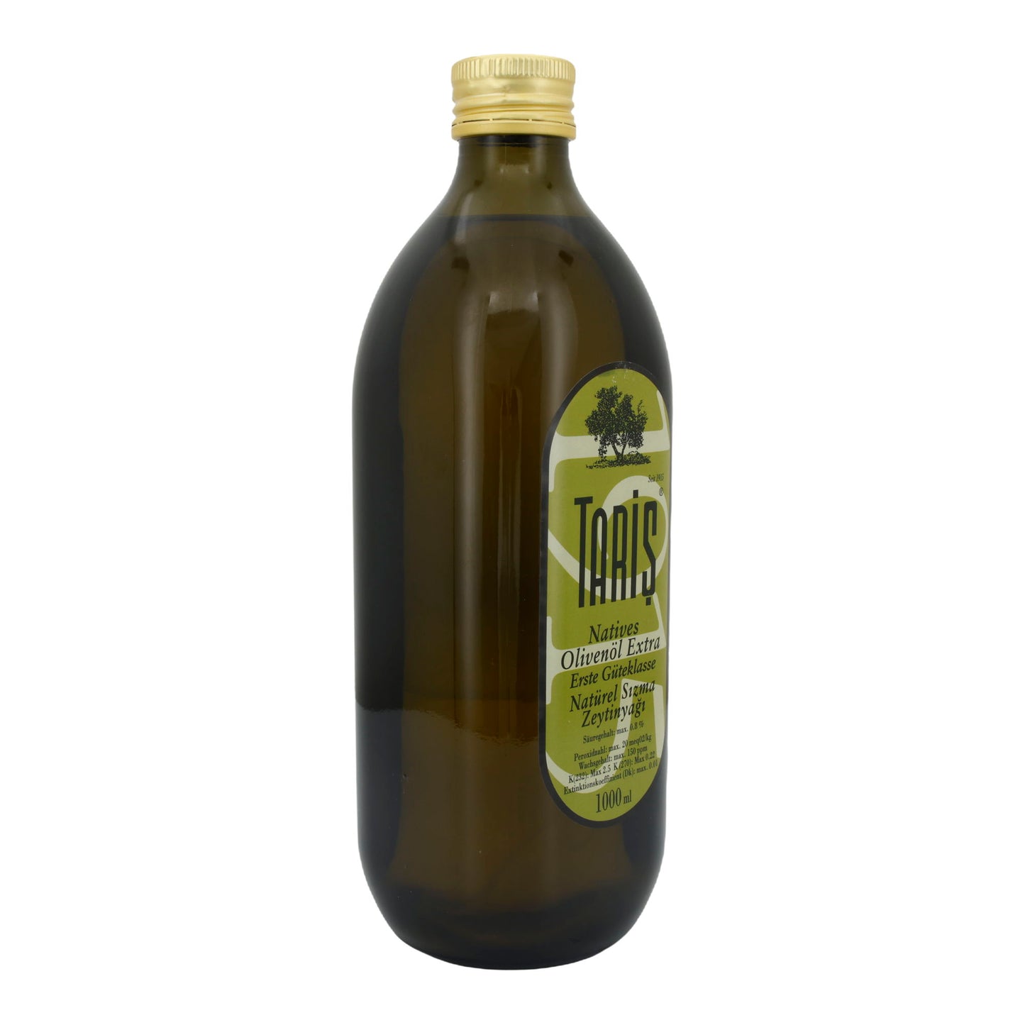 Olijfolie Taris | Extra Vierge Olijfolie | Eerste Kwaliteitsklasse, hoogwaardige kwaliteit uit Turkije | 1000 ml