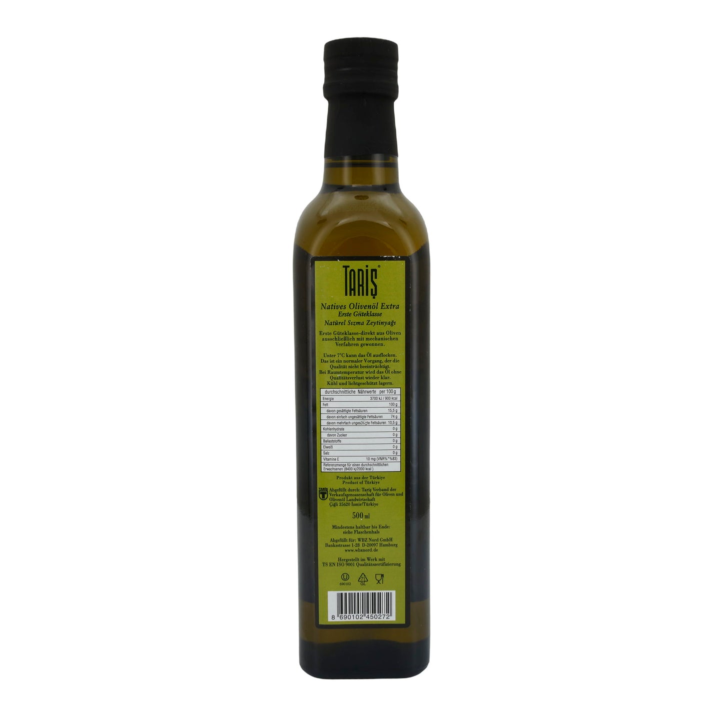 Olijfolie Taris | Extra vierge | Eerste kwaliteit, hoogwaardige kwaliteit uit Turkije | 500 ml