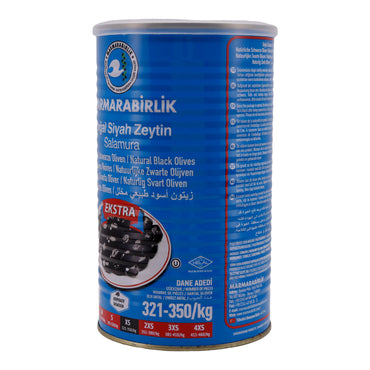 Schwarze Oliven Marmarabirlik | Natürliche schwarze Oliven | Extra Qualität, ohne Konservierungsstoffe | 800 g