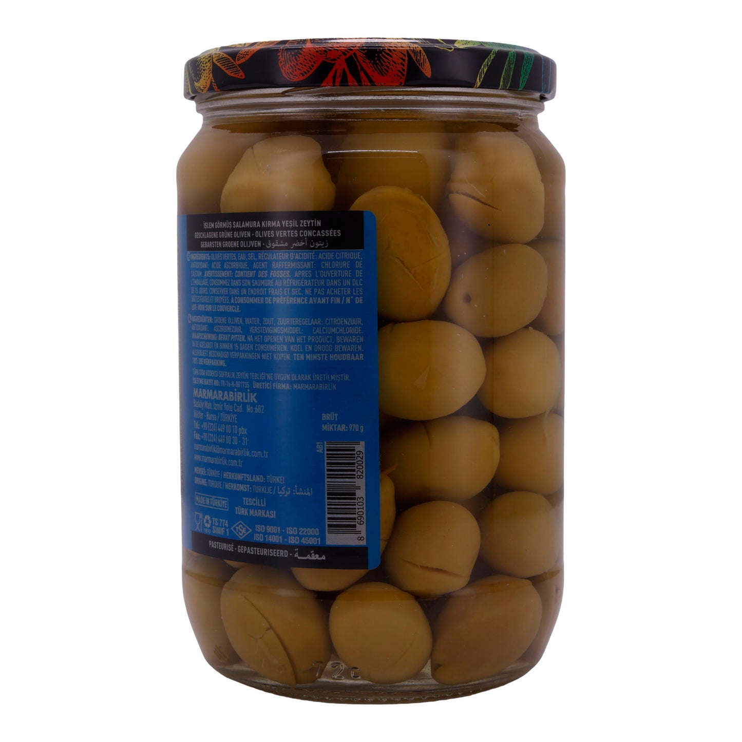 Kirma Marmarabirlik | Olijf | Groene olijven in pekel | 670 g