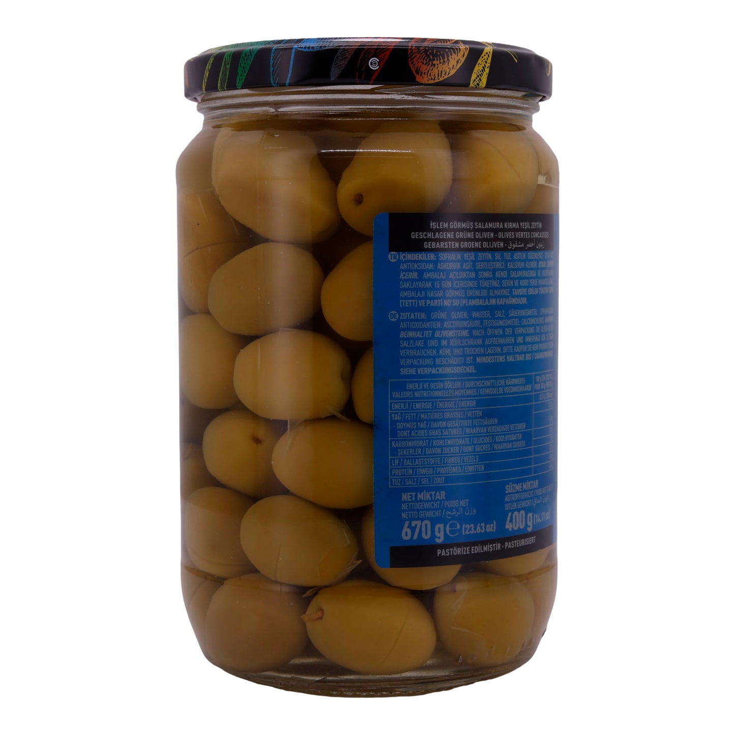 Kirma Marmarabirlik | Olijf | Groene olijven in pekel | 670 g