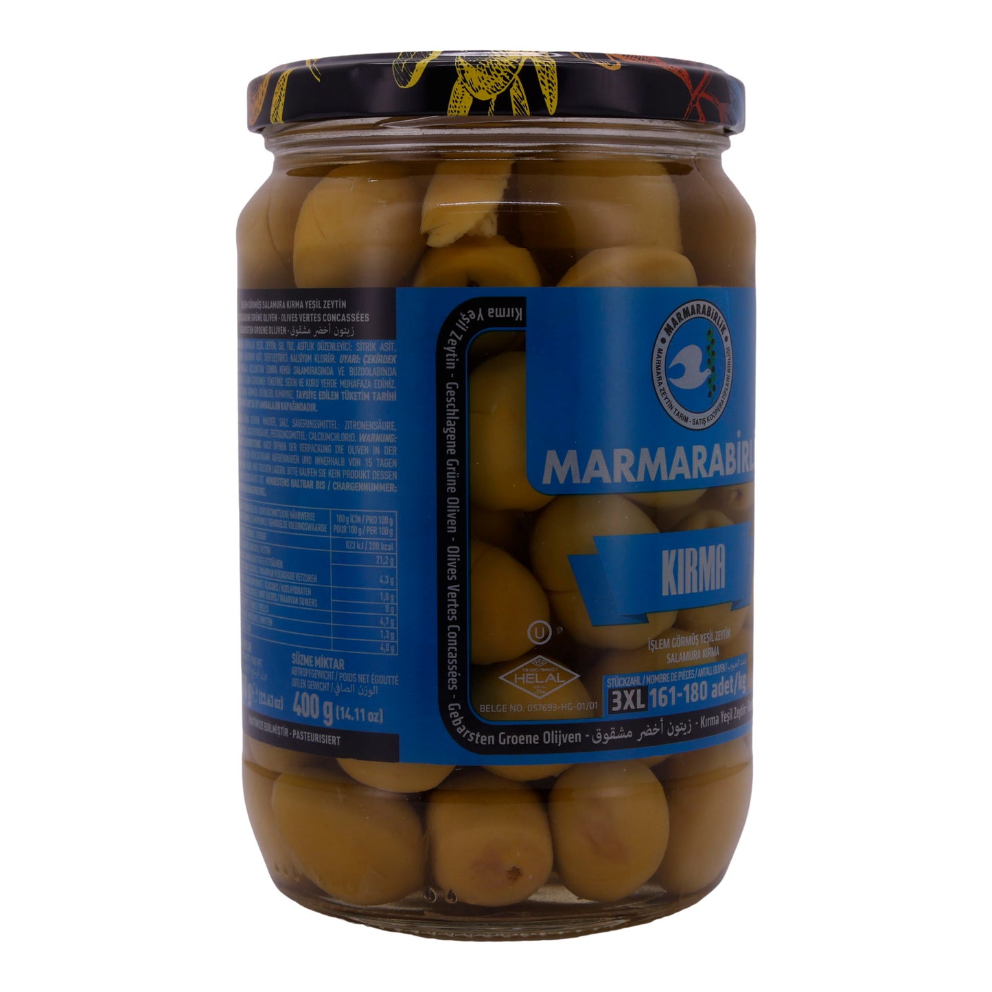 Kirma Marmarabirlik | Olijf | Groene olijven in pekel | 670 g