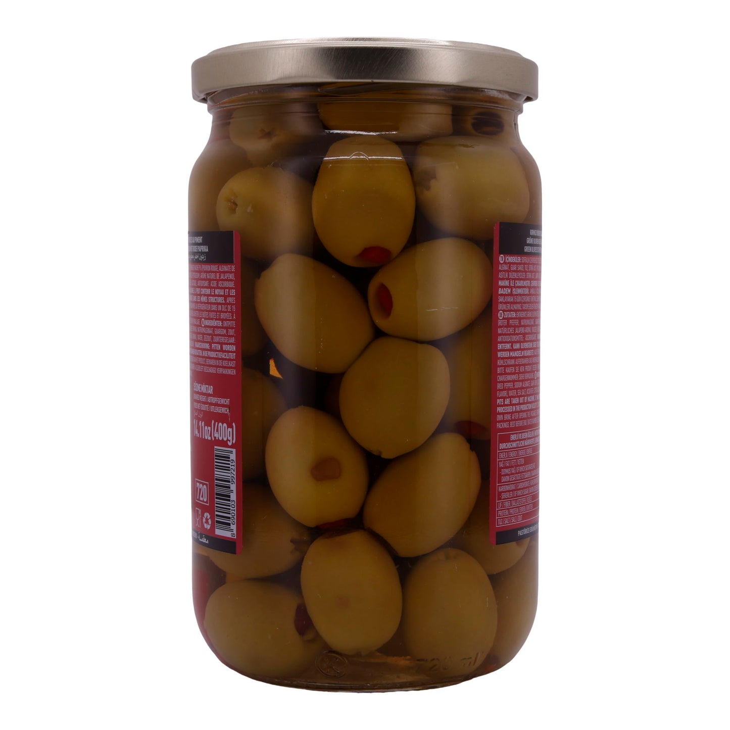 Zeytin Marmarabirlik | Yeşil Zeytin | Biber Ezmesi ile Doldurulmuş | 700g